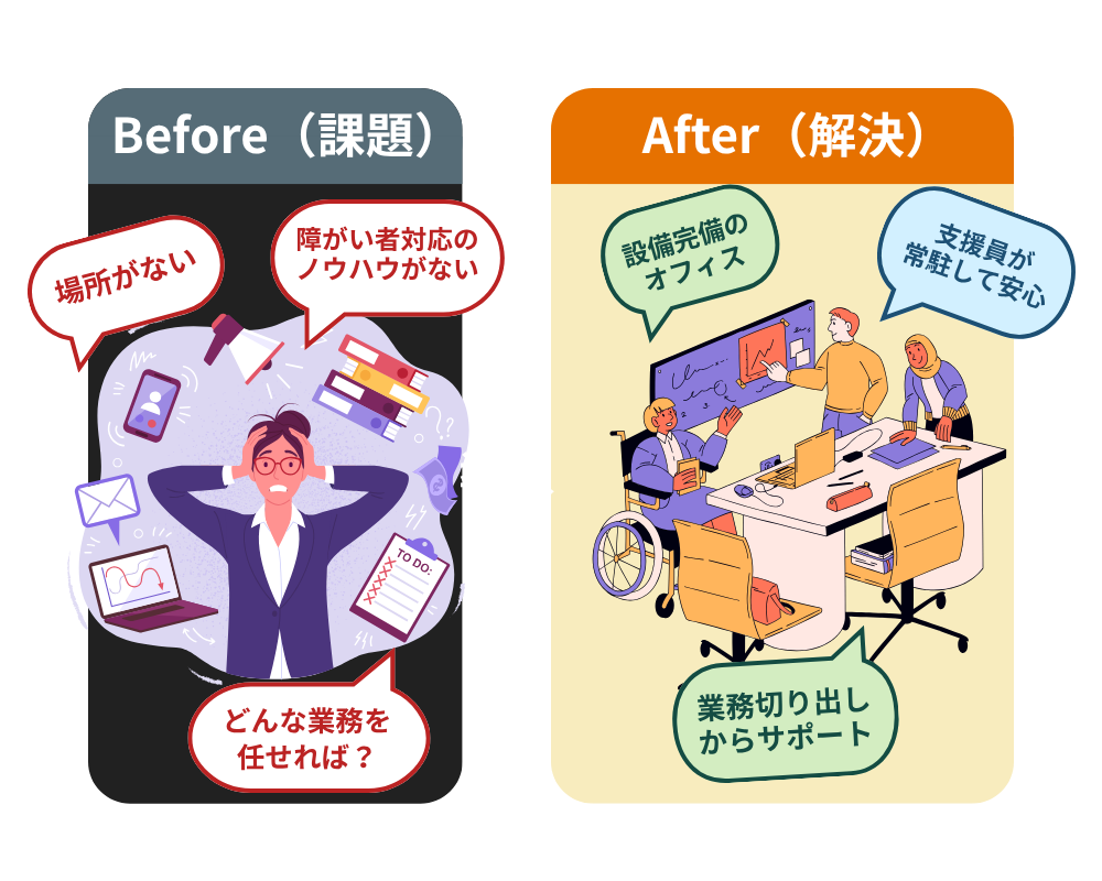 サテライトオフィス型障害者雇用の企業のメリット